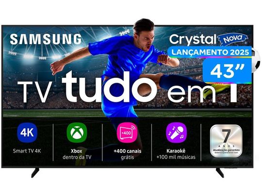 Smart TV Storeunicsamung 43 Polegadas 4K Crystal UN43U8600FGXZD UHD Tizen Bixby 3 HDMI